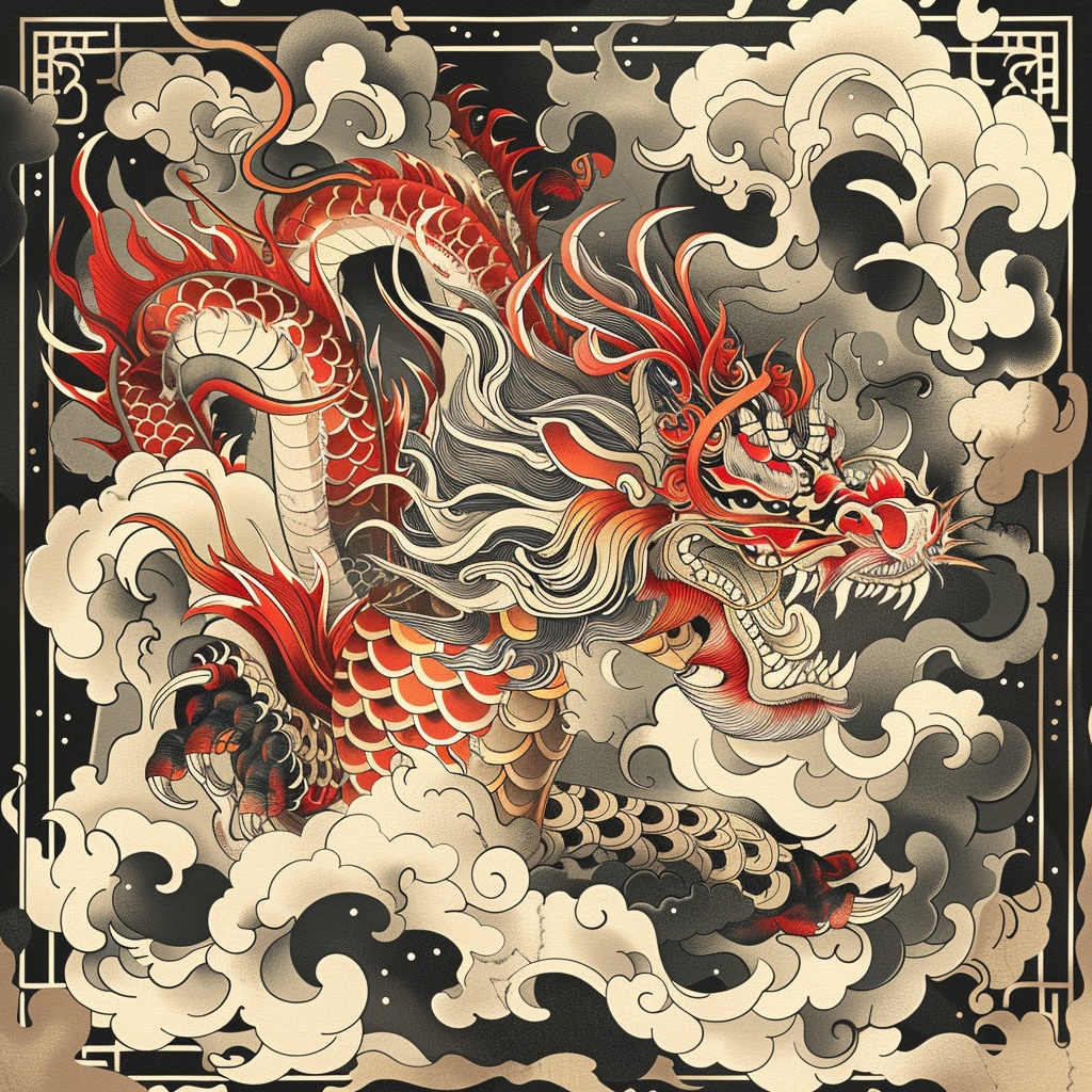 中国龙手稿
