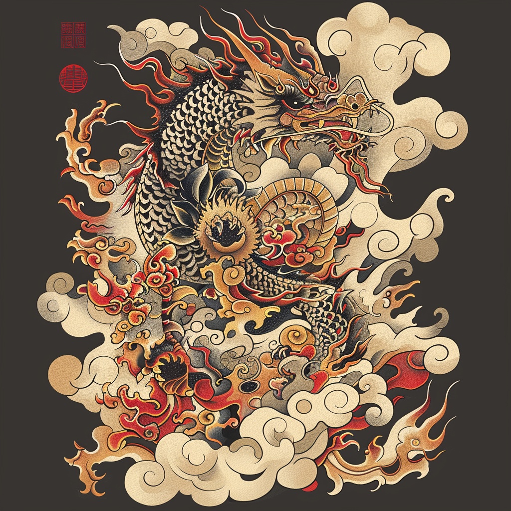 中国龙手稿