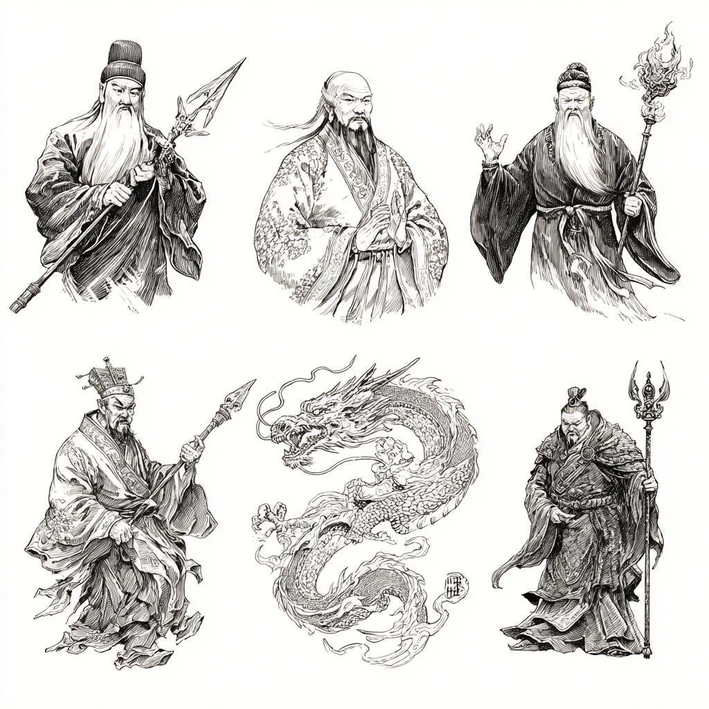 传统人物手稿